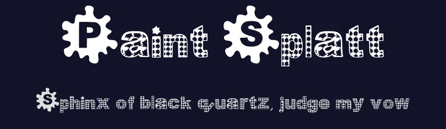 Paint Splatt by Ceridwen Evans — Decorative Font — thumbnail 2