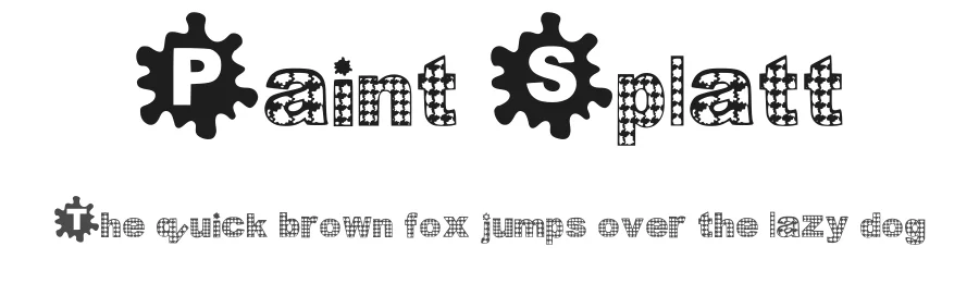 Paint Splatt by Ceridwen Evans — Decorative Font
