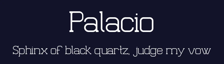Palacio by Nathan Thomson — Serif Font — thumbnail 2