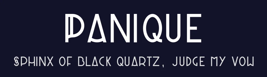 Panique by Tommaso Poli — Decorative Font — thumbnail 2