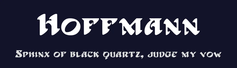 Hoffmann by Richard William Mueller — Decorative Font — thumbnail 2