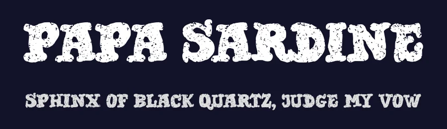 Papa Sardine by Eko Bimantara — Decorative Font — thumbnail 2