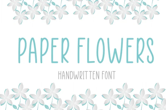 Paper Flowers Font by Manjalistudio — Script Handwritten Font