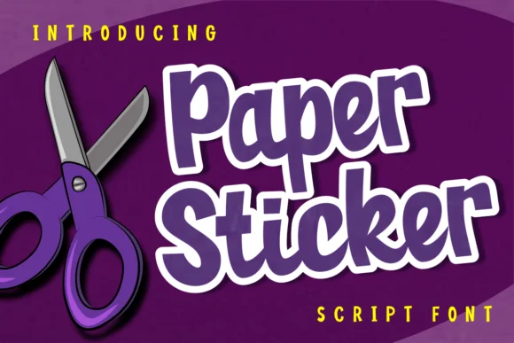 Paper Sticker Font by Deedeetype — Script Handwritten Font