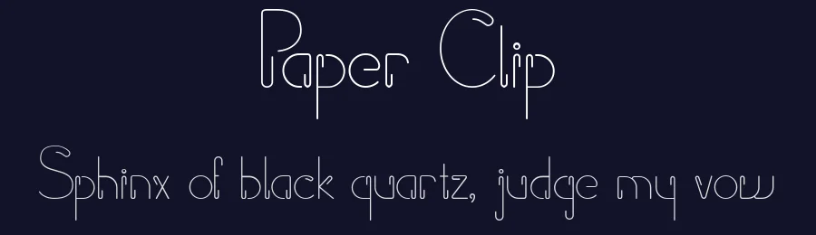 Paper Clip by Alanah Dowling — Decorative Font — thumbnail 2