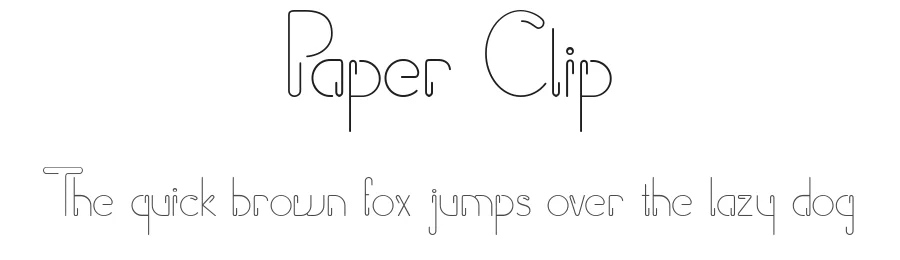 Paper Clip by Alanah Dowling — Decorative Font