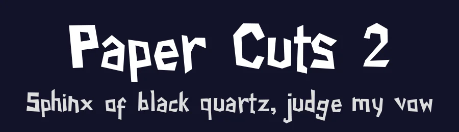 Paper Cuts 2 by Empire of Dust — Decorative Font — thumbnail 2
