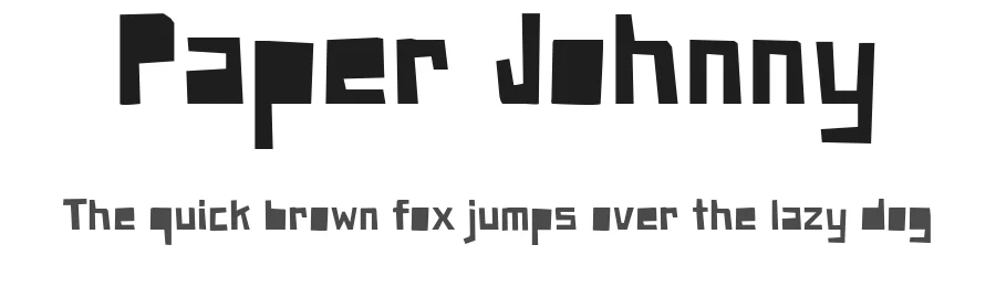 Paper Johnny by pheist — Decorative Font