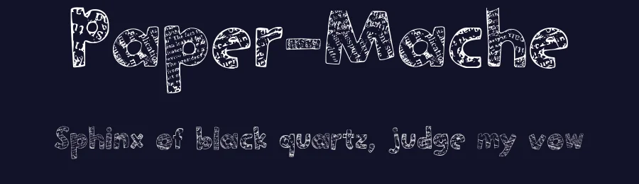 Paper-Mache by SpideRaYsfoNtS — Decorative Font — thumbnail 2