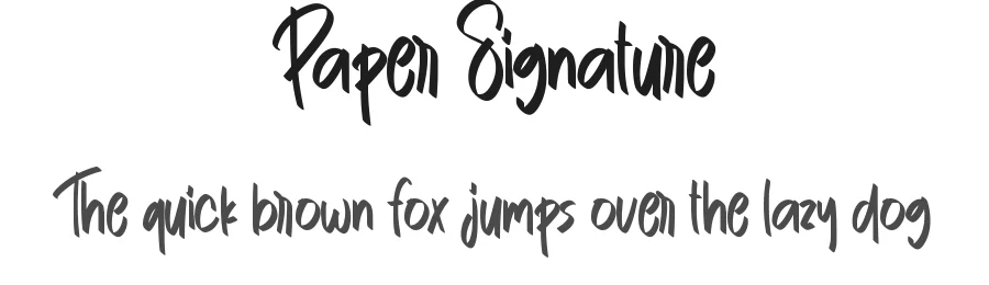 Paper Signature