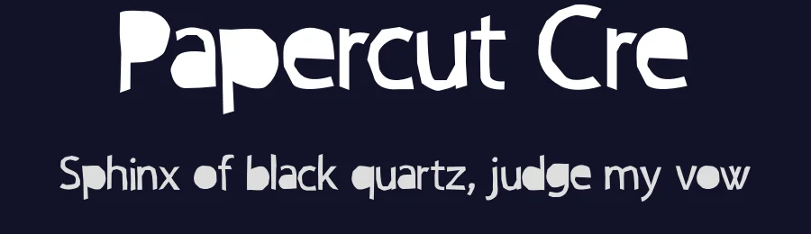 Papercut Cre by Fred Cre — Decorative Font — thumbnail 2