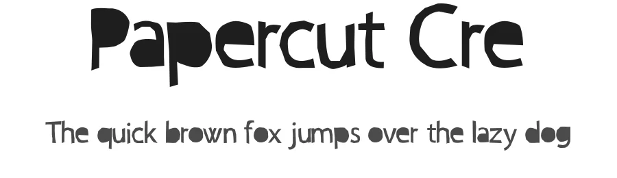 Papercut Cre by Fred Cre — Decorative Font