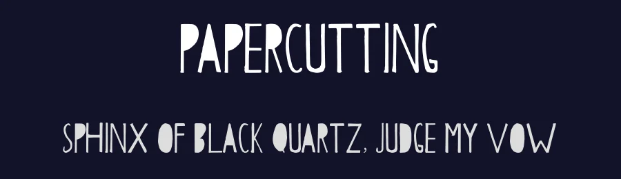 Papercutting by creativetacos — Decorative Font — thumbnail 2
