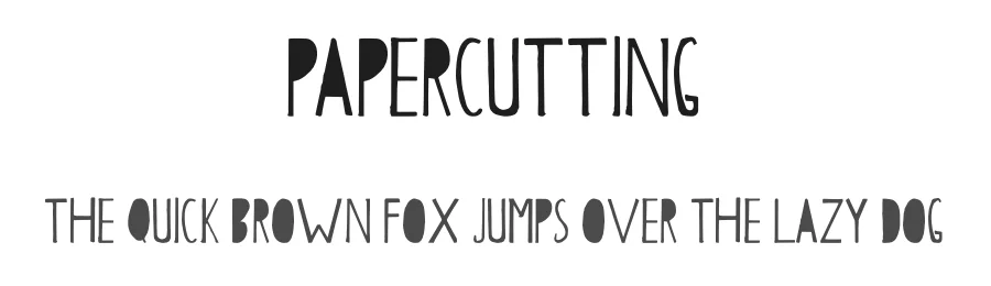 Papercutting by creativetacos — Decorative Font