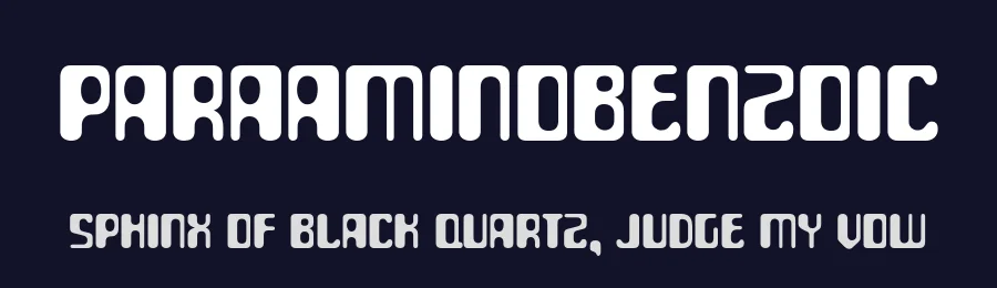 ParaAminobenzoic by Typodermic Fonts — Display Font — thumbnail 2