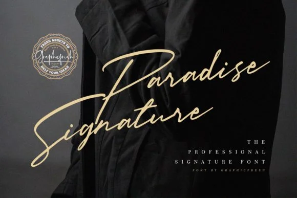 Paradise Signature Font by Graphicfresh — Script Handwritten Font