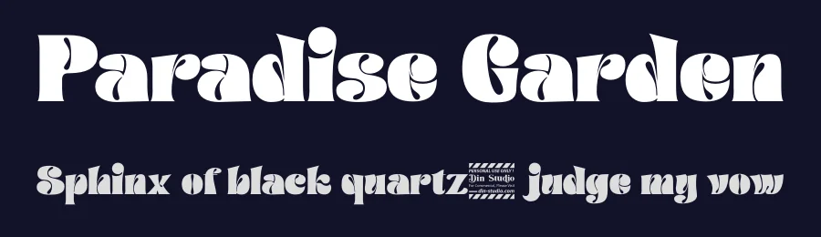 Paradise Garden by Din Studio — Decorative Font — thumbnail 2