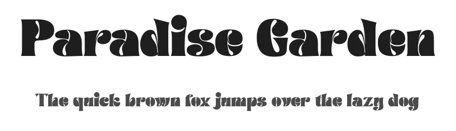 Paradise Garden by Din Studio — Decorative Font