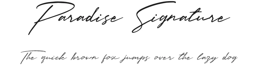 Paradise Signature by Graphicfresh — Script Handwritten Font