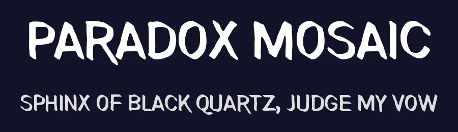 Paradox Mosaic by Juha Korhonen — Decorative Font — thumbnail 2