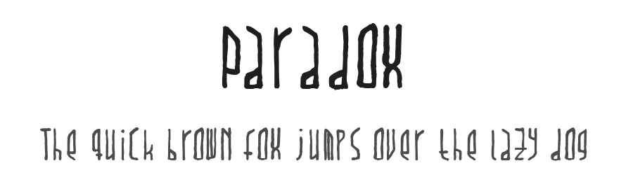 Paradox by dawnland — Decorative Font