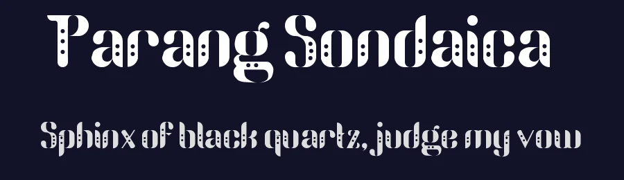 Parang Sondaica by Melisa Gunawan — Decorative Font — thumbnail 2