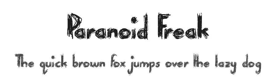 Paranoid Freak by JSH creates — Decorative Font