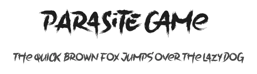 Parasite Game by Mocha Frappuccino β Decorative Font