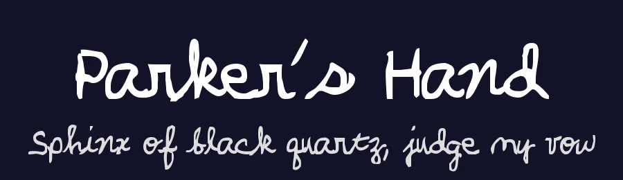 Parker's Hand by Iconian Fonts — Script Handwritten Font — thumbnail 2