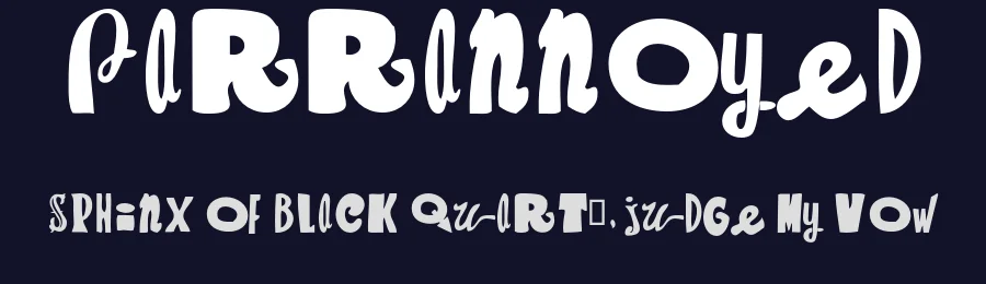 Parrannoyed by Adult Human — Decorative Font — thumbnail 2