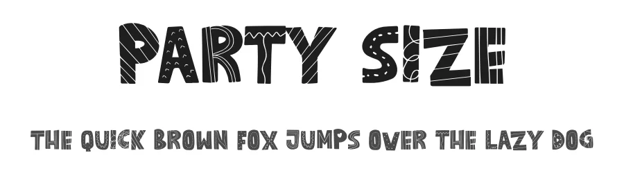 Party Size by The Docallisme - Amry Al Mursalaat — Decorative Font