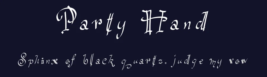 Party Hand by Jon Grafton — Decorative Font — thumbnail 2