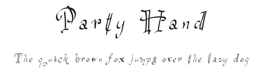 Party Hand by Jon Grafton β Decorative Font