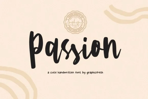 Passion Font by Graphicfresh by Graphicfresh — Script Handwritten Font
