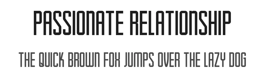 Passionate Relationship by Vladimir Nikolic — Sans Serif Font