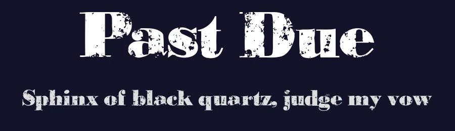 Past Due by KC Fonts — Decorative Font — thumbnail 2