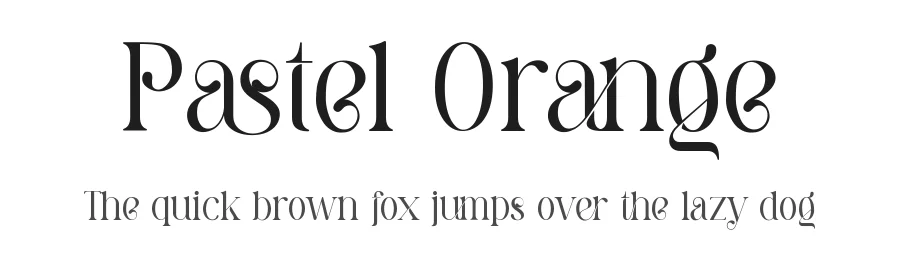 Pastel Orange by HansCo — Serif Font