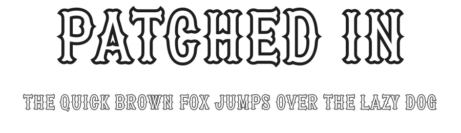 Patched In by Mรฅns Grebรคck โ Decorative Font