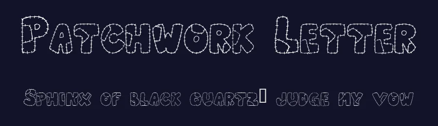 Patchwork Letter by Chloe5972 — Decorative Font — thumbnail 2