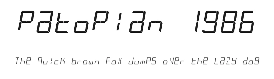 Patopian 1986 by David J Patterson โ Display Font
