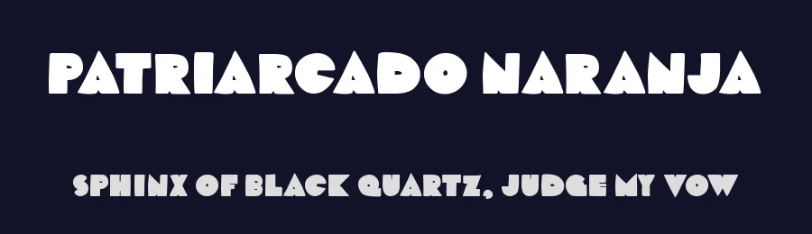 Patriarcado Naranja by Woodcutter — Decorative Font — thumbnail 2
