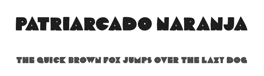 Patriarcado Naranja by Woodcutter — Decorative Font
