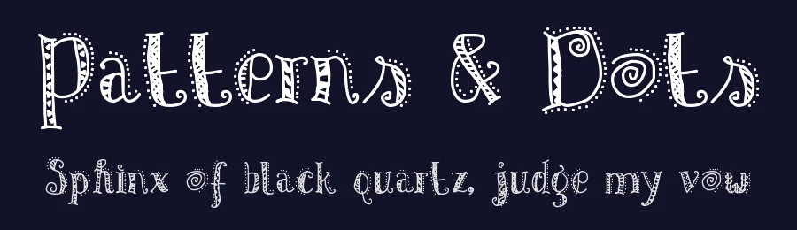 Patterns & Dots by Uzim — Decorative Font — thumbnail 2