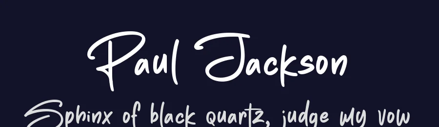 Paul Jackson by Fontherapy — Script Handwritten Font — thumbnail 2
