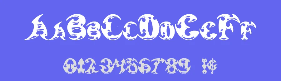 Pauls 3-D Tribal by Tattoo Paul — Blackletter Font — thumbnail 3