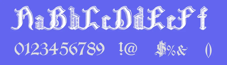Pauls Blood Sweat & Tears by Tattoo Paul — Blackletter Font — thumbnail 3