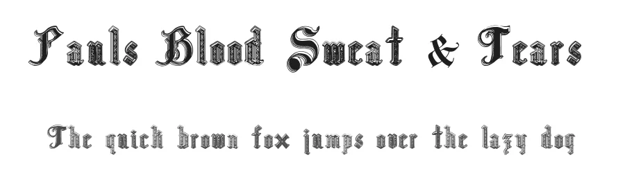 Pauls Blood Sweat & Tears by Tattoo Paul — Blackletter Font