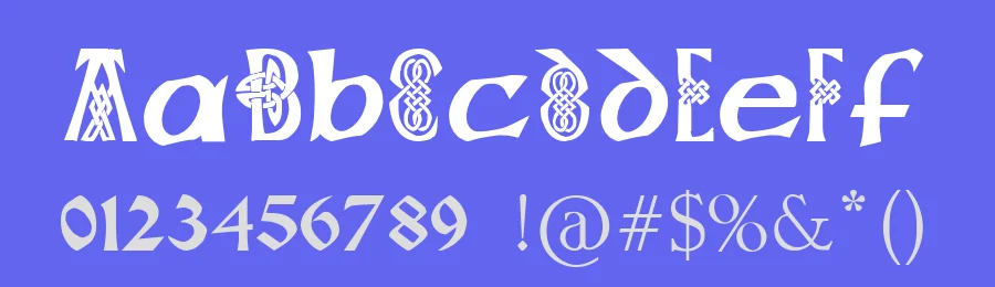 Pauls Celtic Font 1 by Tattoo Paul — Blackletter Font — thumbnail 3