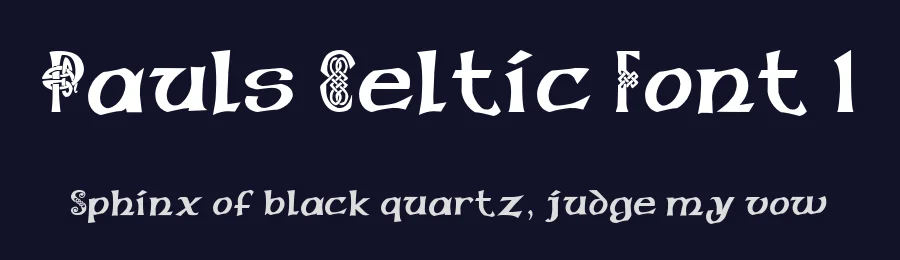 Pauls Celtic Font 1 by Tattoo Paul — Blackletter Font — thumbnail 2