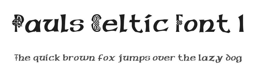 Pauls Celtic Font 1 by Tattoo Paul — Blackletter Font